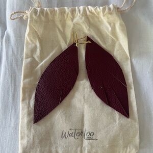 Waterloo Burgundy Earrings